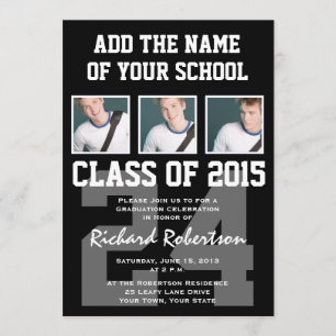 Invitation Classe de fin d'études secondaires de 2015