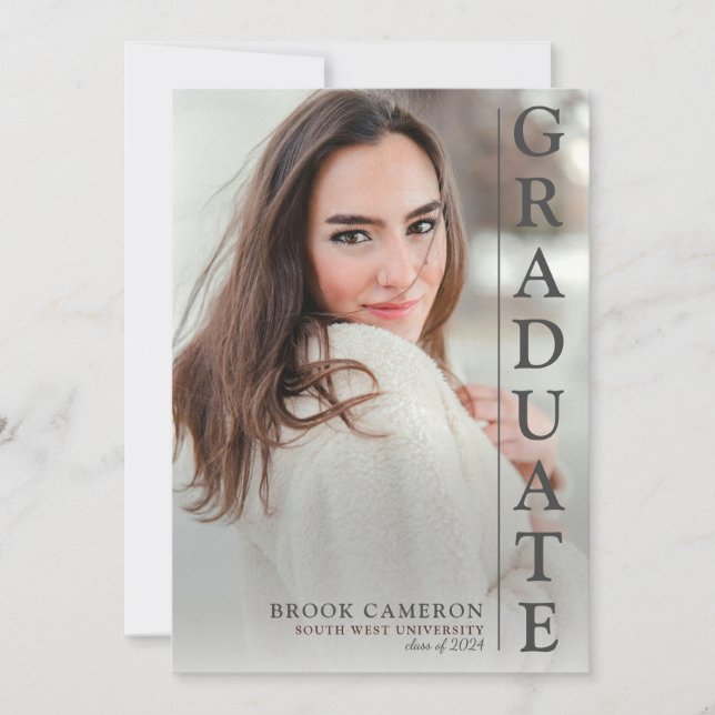 Invitation Classe De Grad Photo De 2024 (Devant)