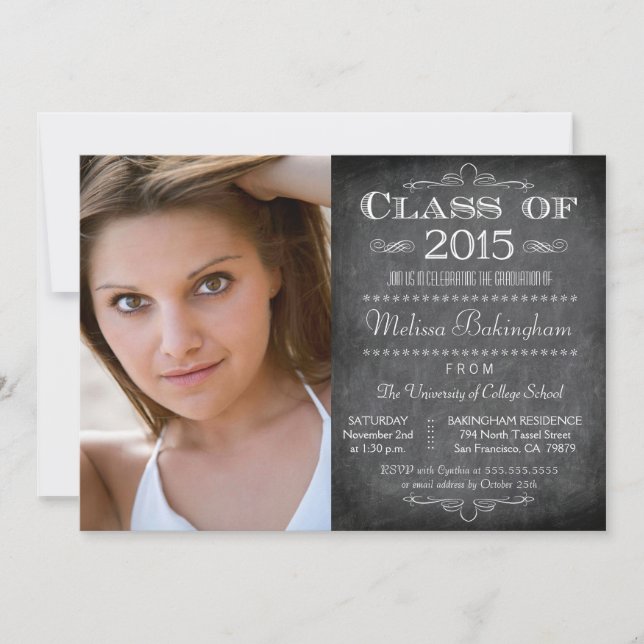 Invitation Classe de la fête de remise des diplômes 2015 de (Devant)
