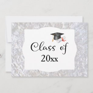 Invitation Classe de l'année personnalisée Marbre Gros Caract