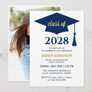 Invitation Classe de PHOTO moderne de 2025 Graduation Party