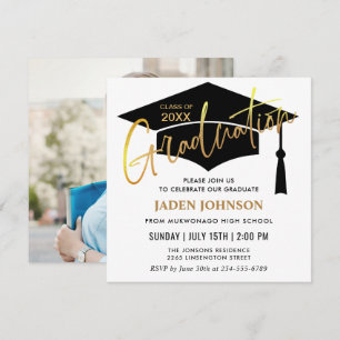 Invitation Classe de PHOTO simple moderne de 2023 Graduation
