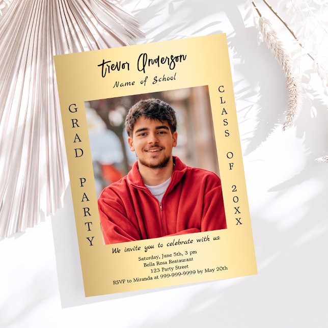 Invitation Classe de photos de la fête de graduation de 2025 (Créateur téléchargé)