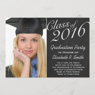 Invitation Classe de portrait de tableau noir du Parti de gra