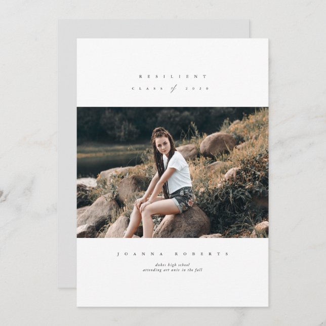 Invitation Classe de résilience de 2020 (Devant / Derrière)
