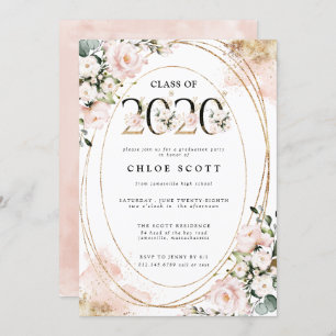 Invitation Classe d'or rose pâle 2020