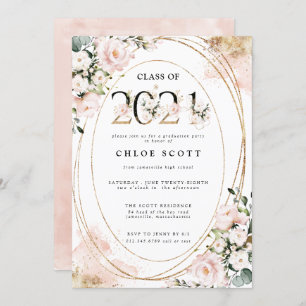 Invitation Classe d'or rose pâle 2021