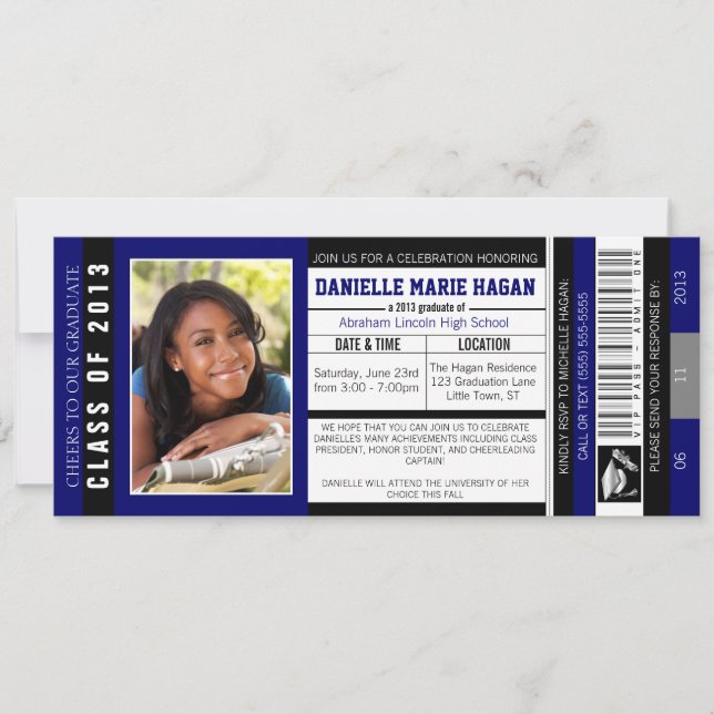 Invitation Classe du billet d'entrée VIP 2013 (Devant)