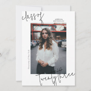 Invitation Classe minimaliste simple moderne de 2024 Graduati