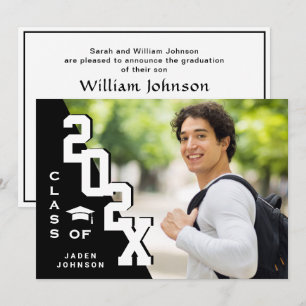 Invitation Classe moderne de 2023 Grad PHOTO Grad Graduation