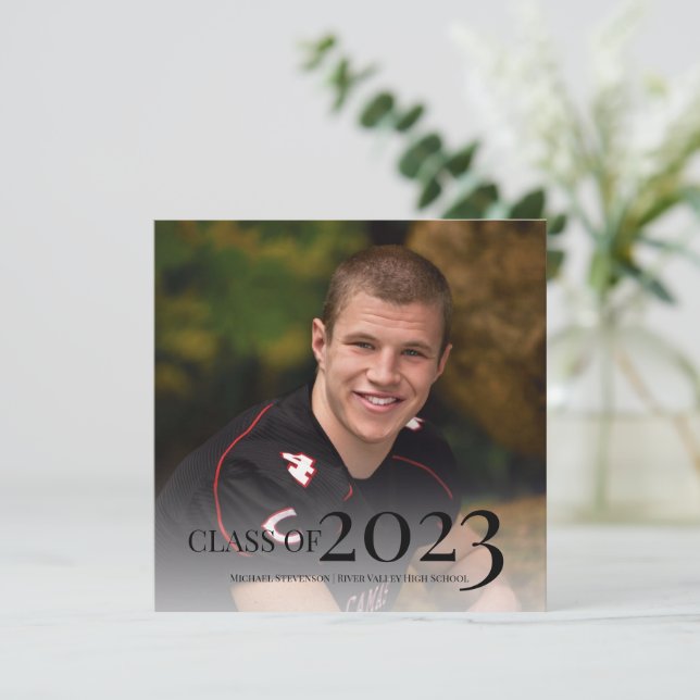 Invitation Classe moderne de 2023 Photo Graduation Party (Debout devant)