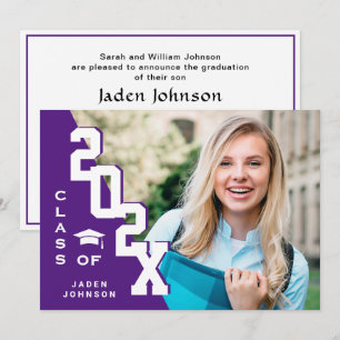 Invitation Classe moderne de 2025 Grad PHOTO Grad Graduation 