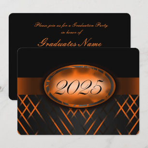 Invitation Classe orange et noire du Parti 2025