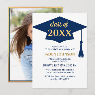 Invitation Classe PHOTO moderne de 2024 Graduation Party