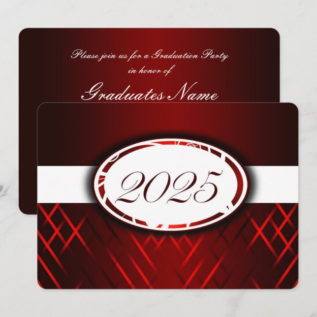Invitation Classe rouge et blanche du Parti 2025 (Devant / Derrière)