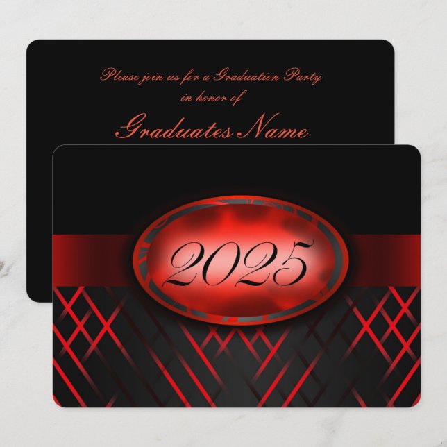 Invitation Classe rouge et noire du Parti 2025 (Devant / Derrière)