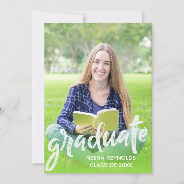Invitation Classe simple de 2025 Photo Graduation Party (Devant)