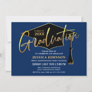 Invitation Classe simple moderne de 2024 Graduation Party