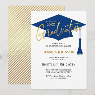 Invitation Classe simple moderne de 2024 Graduation Party