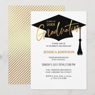 Invitation Classe simple moderne de 2024 Graduation Party