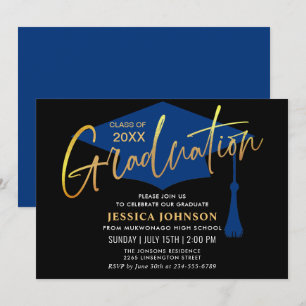 Invitation Classe simple moderne de 2024 Graduation Party