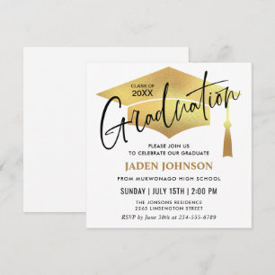 Invitation Classe simple moderne de 2024 Graduation Party