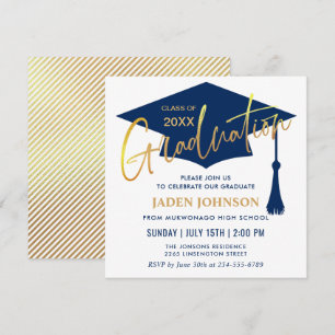 Invitation Classe simple moderne de 2024 Graduation Party