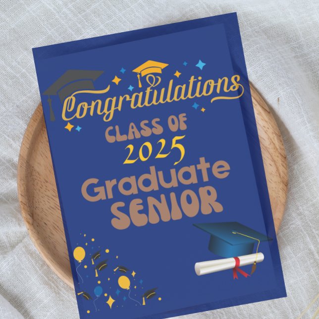 Invitation Classe supérieure bleue de 2025 Graduation (Créateur téléchargé)