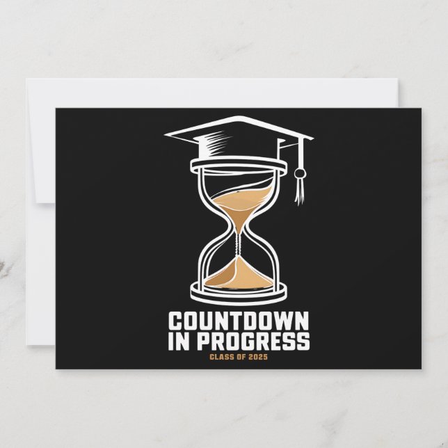 Invitation Classe supérieure de 2025 Compte à rebours pour le (Devant)