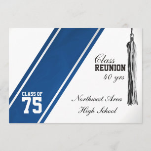 Invitation Classe Varsity Bleu Bleu