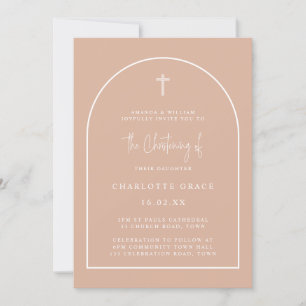 Invitation Classeur d'arc moderne rose pâle