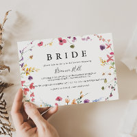 Classic Colorful Wild Floral Bride Fête des mariée