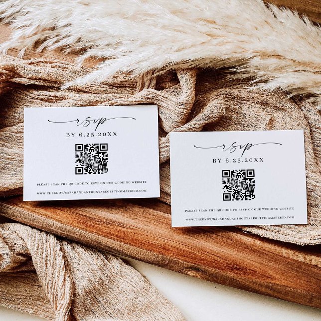 Invitation Classic Elegance Modern Wedding RSVP QR code (Créateur téléchargé)