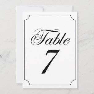 Invitation Classic Elegant noir blanc Mariage de cadre de bil