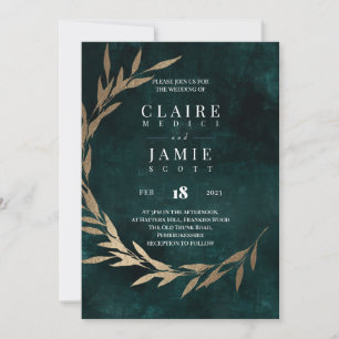 INVITATION - CLASSIC  'GREEN RUSTIC'