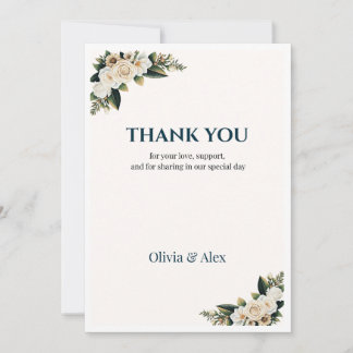 Invitation Classic Greenery Wedding Thank You