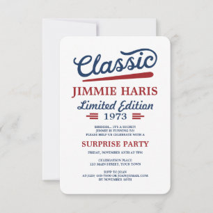 Invitation Classic Limited Edition Funny Anniversaire