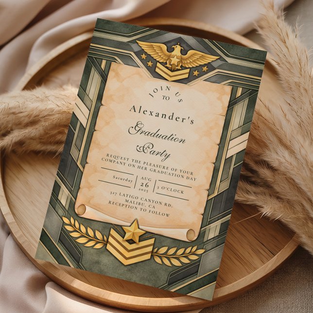 Invitation Classic Military Graduation Ceremony (Créateur téléchargé)