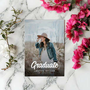 Invitation Classic Modern Photo Grid Graduation Party