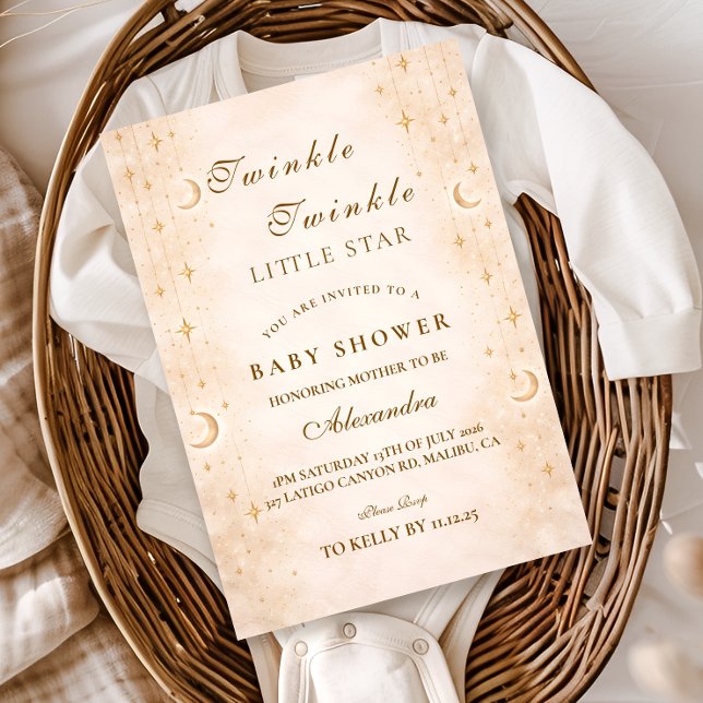 Invitation Classic Moonlight Baby Shower (Créateur téléchargé)