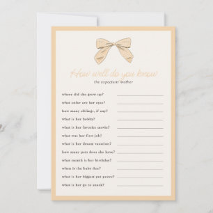 Invitation Classic Peach Bow Comment bien connaissez-vous le