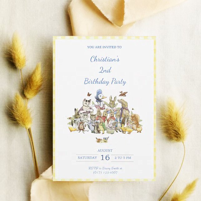 Invitation Classic Peter le lapin Anniversaire Fête Invitatio (Créateur téléchargé)