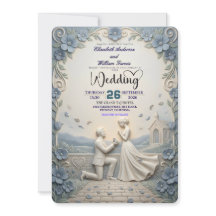 Classic Vintage Fine Art Faux Bas Relief Wedding