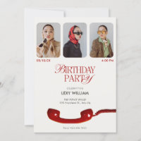 Classic vintage photo collage anniversaire