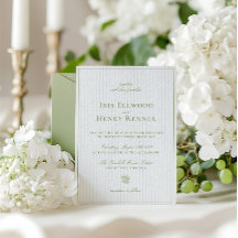 Classic Vintage Sage Vert & Mariage Bleu