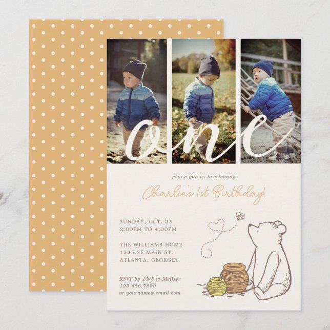 Invitation Classic Winnie l'Oiseau | Collage de photos (Devant / Derrière)