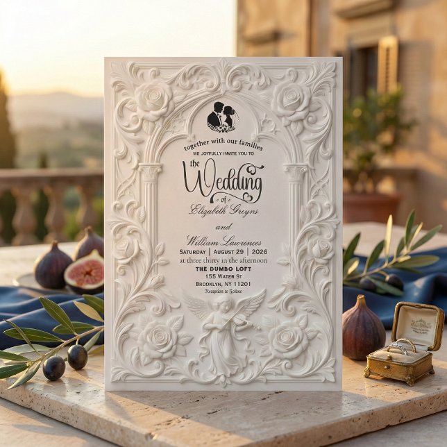 Invitation Classical Rococo Arch Fairytale Columns Wedding (Créateur téléchargé)