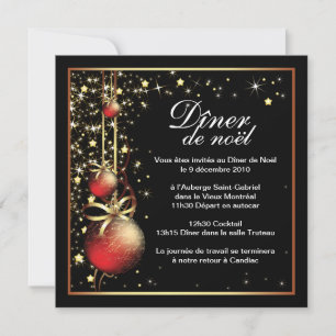 Invitation classique à la fête de Noël