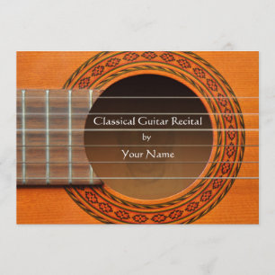 Invitation classique de considérant de guitare