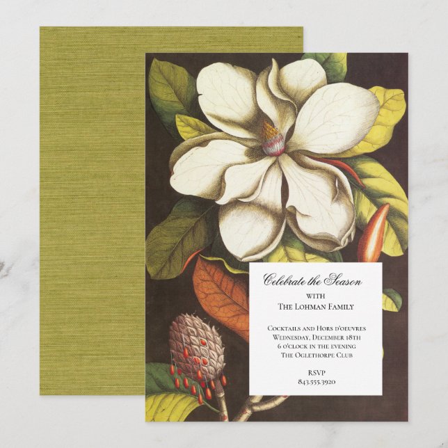 Invitation classique de la Magnolie du Sud (Devant / Derrière)